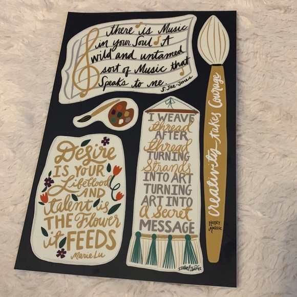 2 bookish sticker sheets & Habit tracker notepad -Owlcrate items - Picture 2 of 14